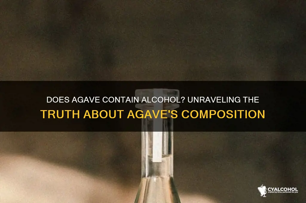 is agave got alcohol in it