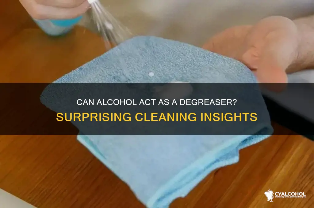 is alcohol a degreaser