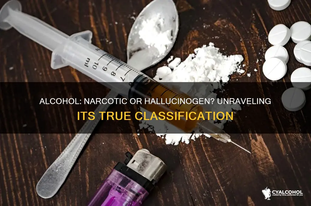 is alcohol a narcotic or hallucinogen
