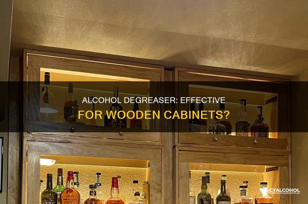 is alcohol a ood degreaser for wooden cabinets