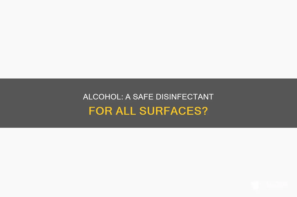 is alcohol a safe disingfect for any surface
