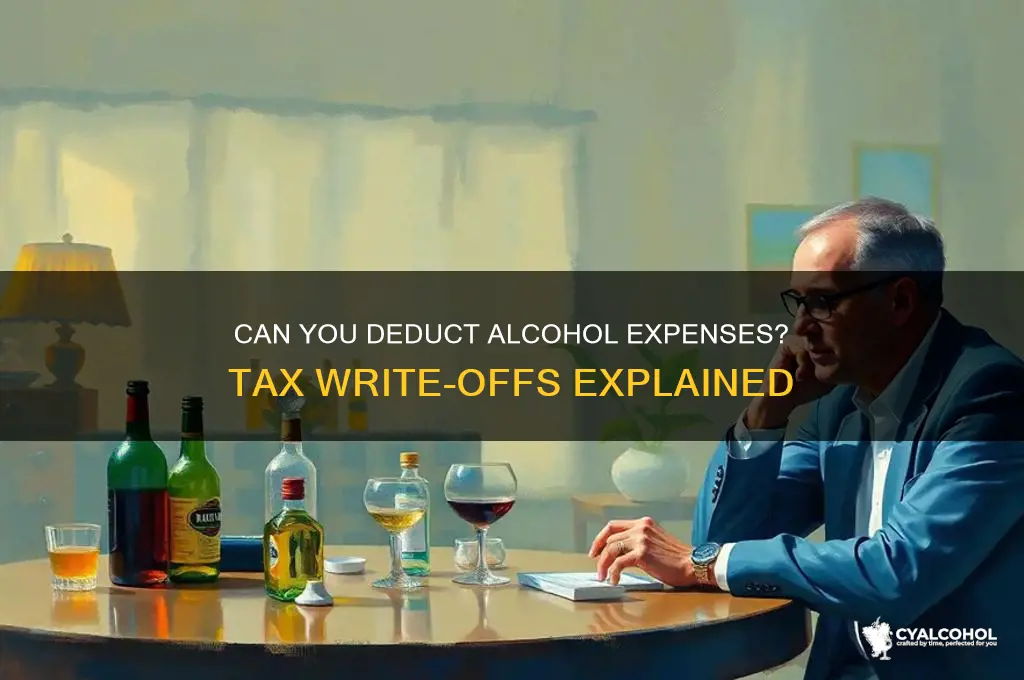 is alcohol a tax write off