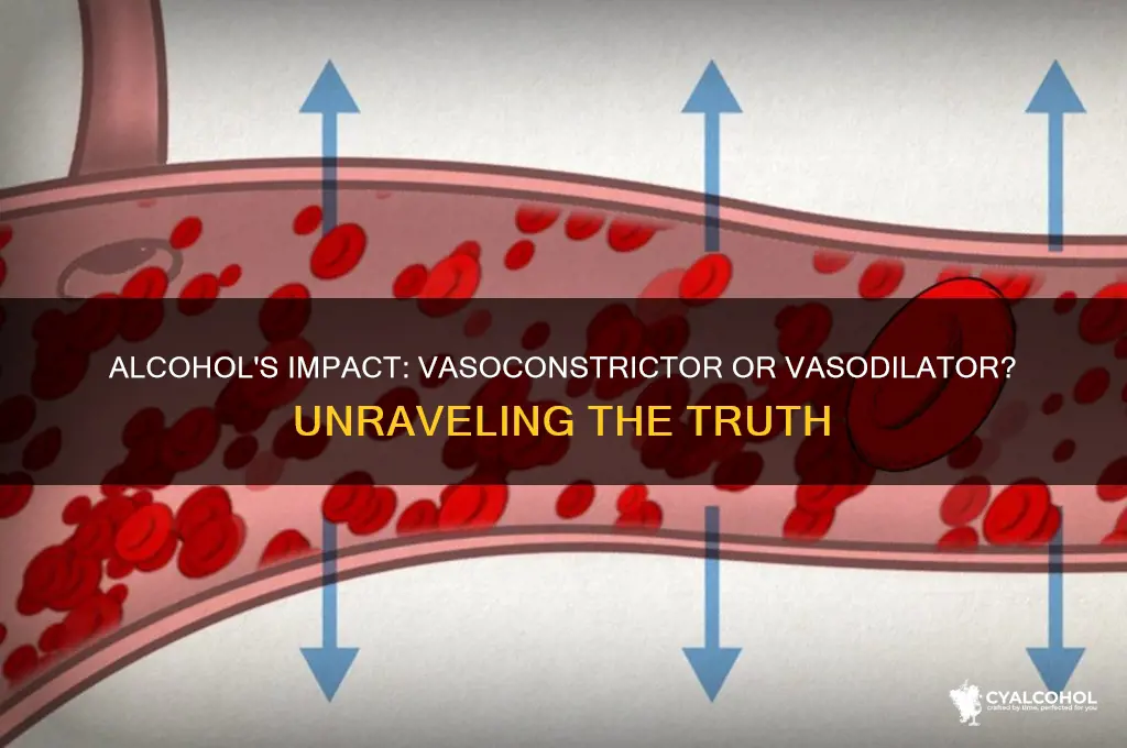 is alcohol a vasoconstrictor or dialator