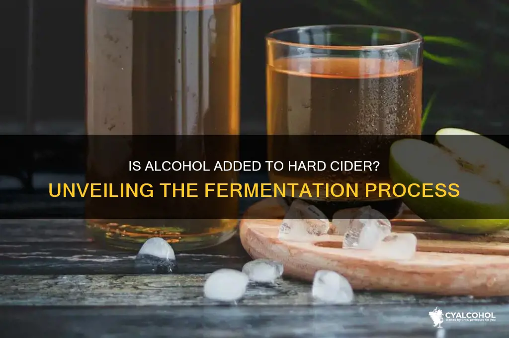is alcohol added to hard cider