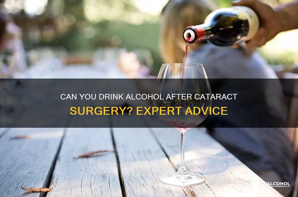 is alcohol allowed after cataract surgery