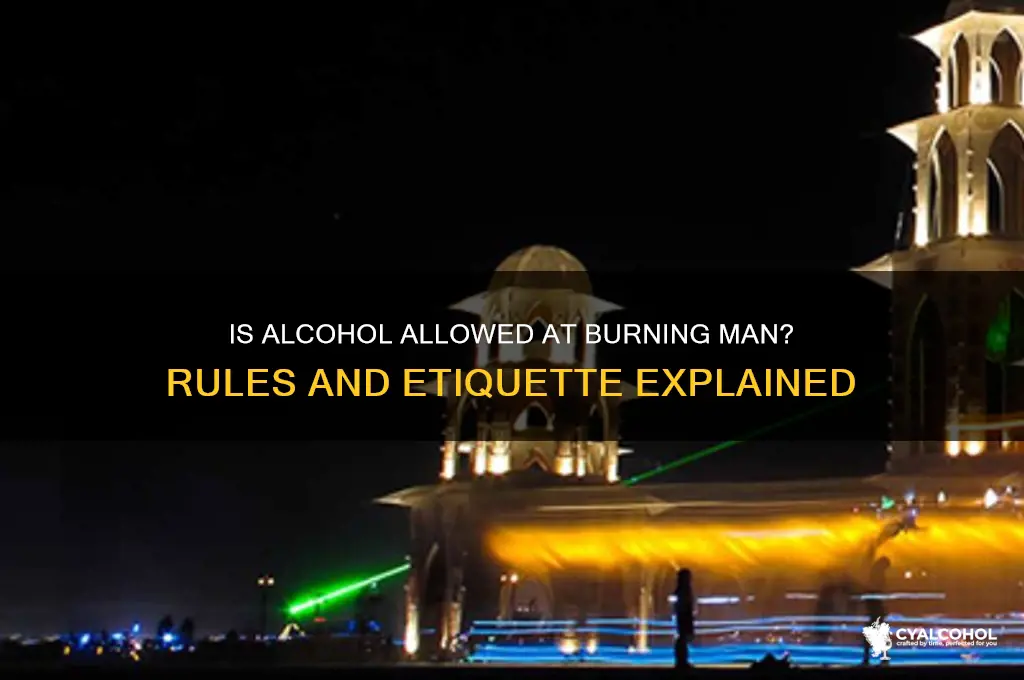 is alcohol allowed at burning man