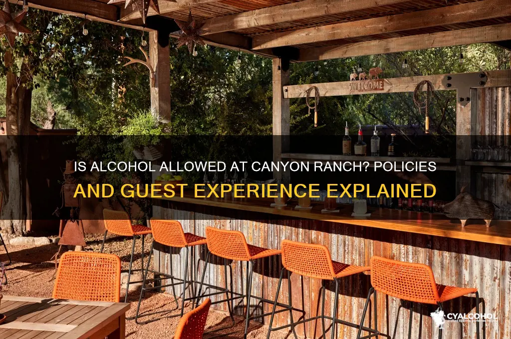 is alcohol allowed at canyon ranch