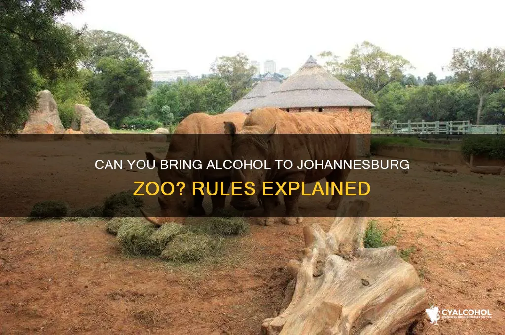 is alcohol allowed at johannesburg zoo