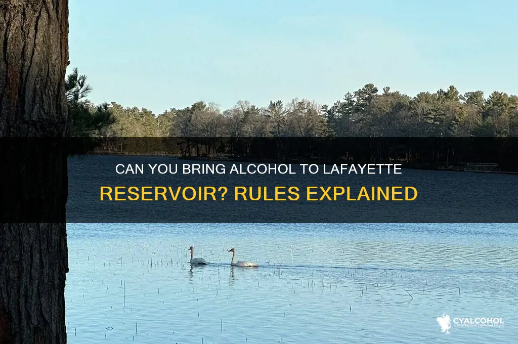 is alcohol allowed at lafayette reservoir