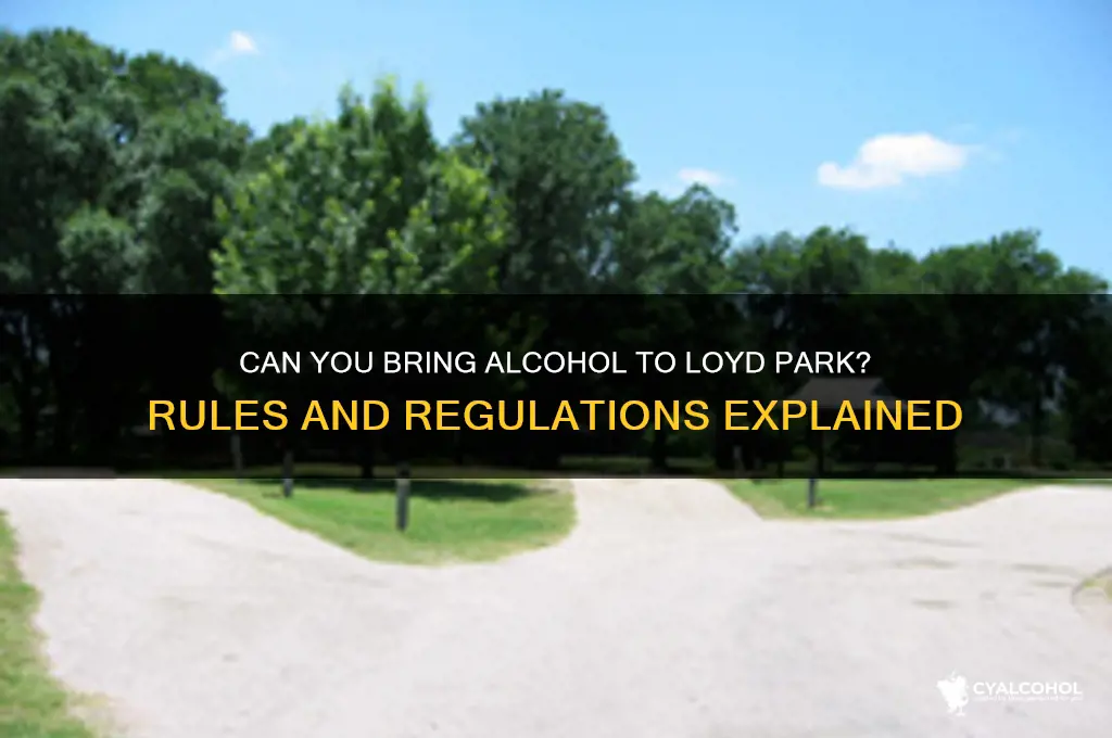 is alcohol allowed at loyd park