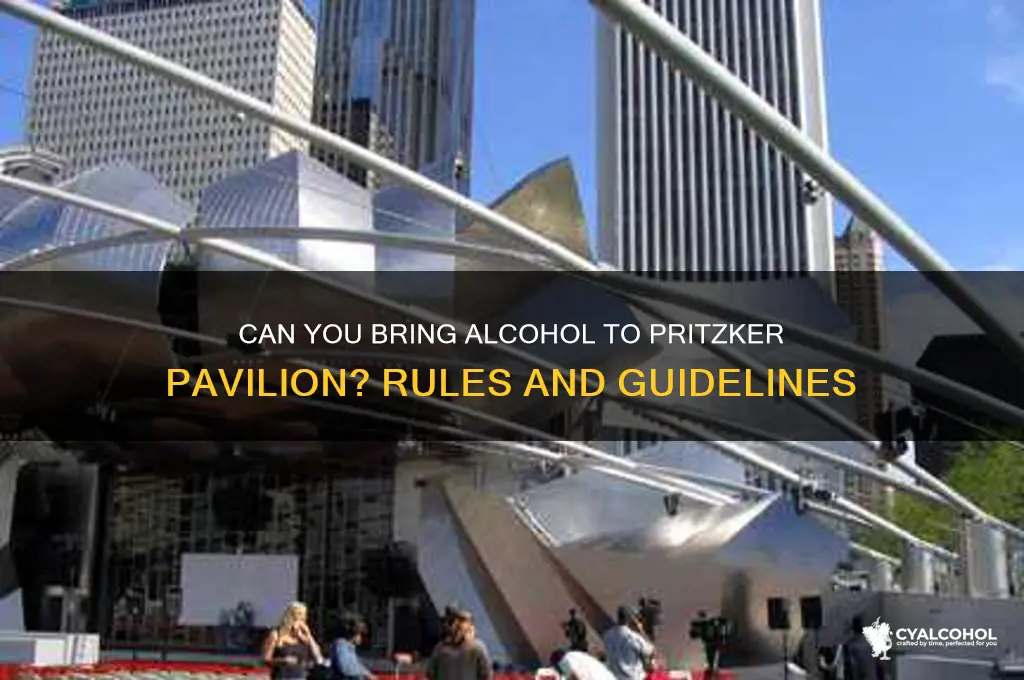 is alcohol allowed at pritzker pavillion