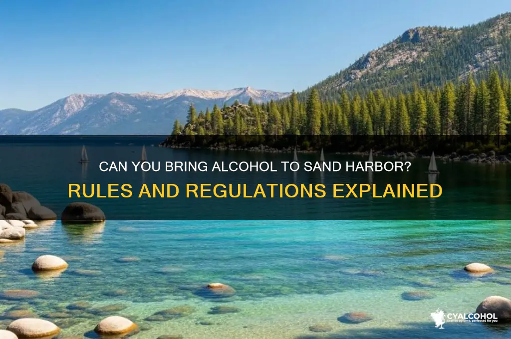 is alcohol allowed at sand harbor