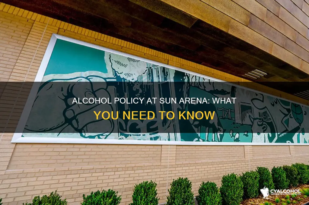 is alcohol allowed at sun arena