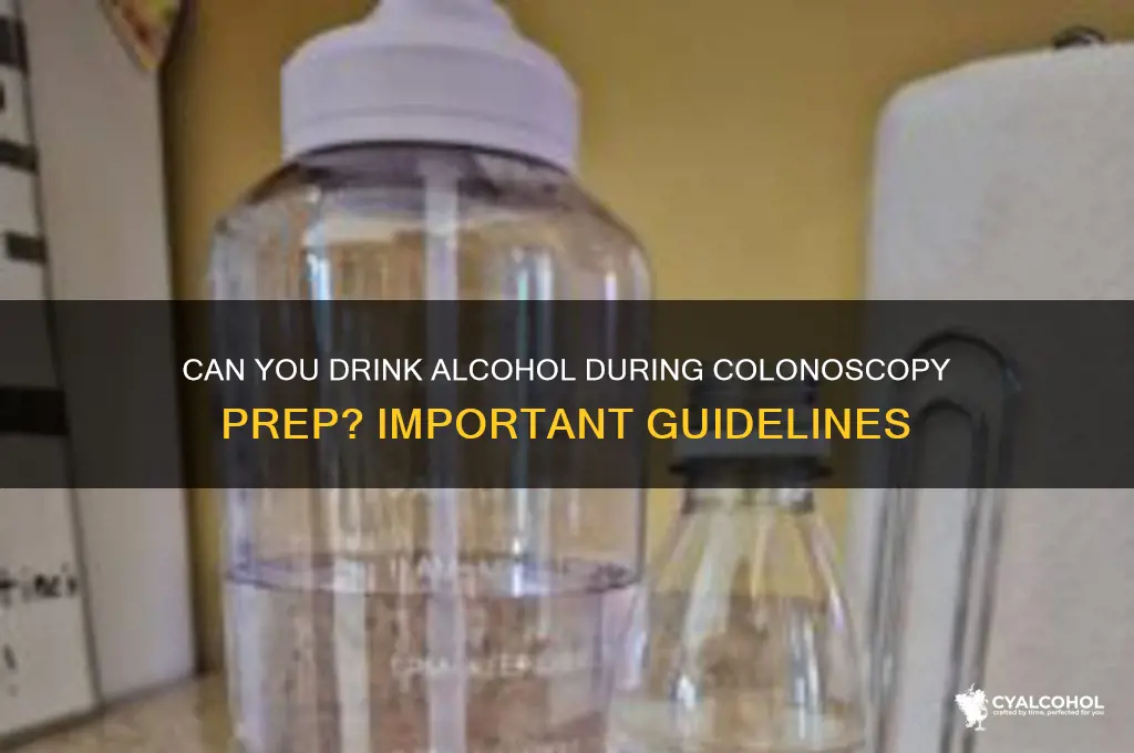 is alcohol allowed during colonoscopy prep