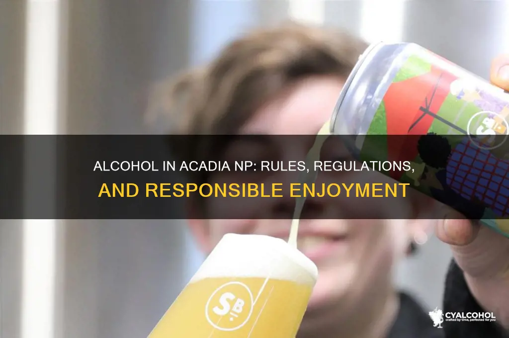 is alcohol allowed in acadia np