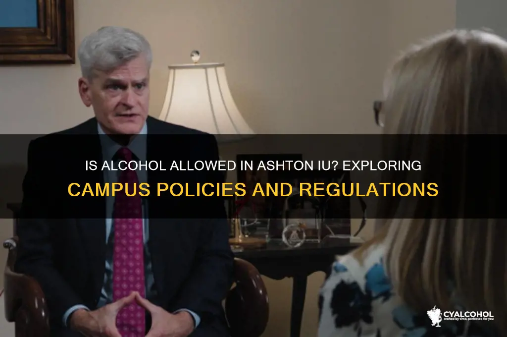 is alcohol allowed in ashton iu