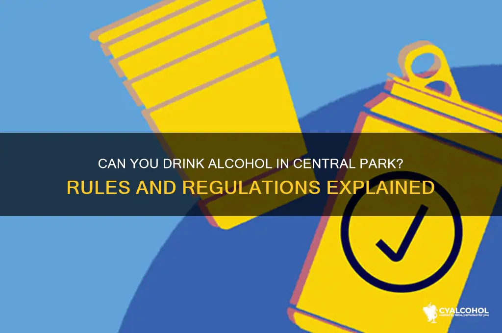is alcohol allowed in central park