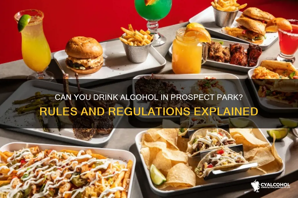 is alcohol allowed in prospect park