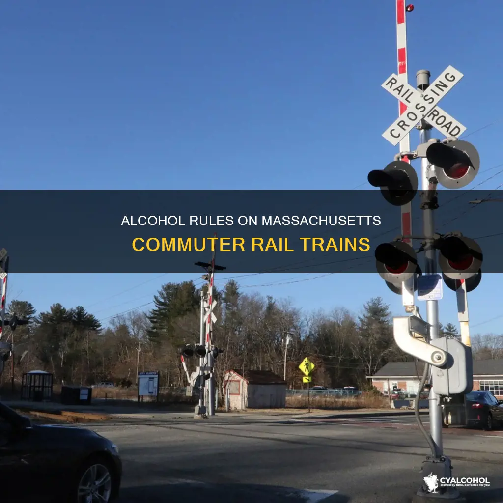 is alcohol allowed on a commuter rail train in massachusetts
