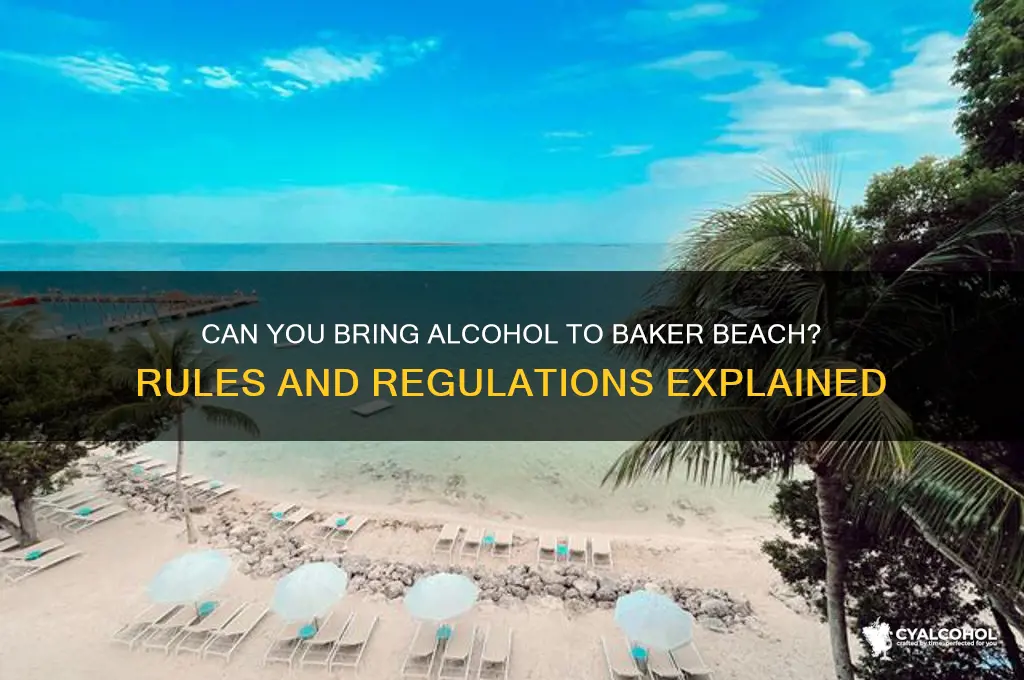 is alcohol allowed on baker beach