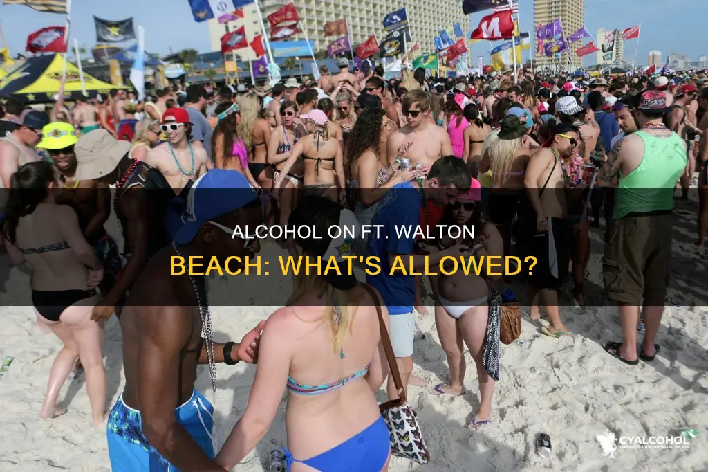 is alcohol allowed on beach in ft walton beach fl