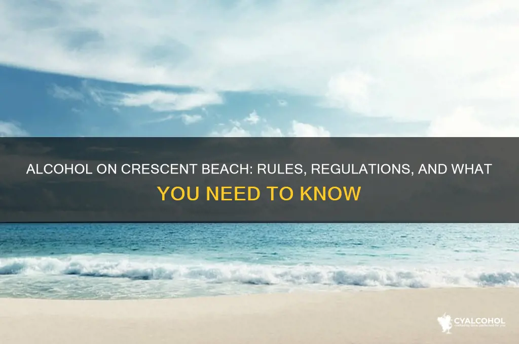 is alcohol allowed on crescent beach