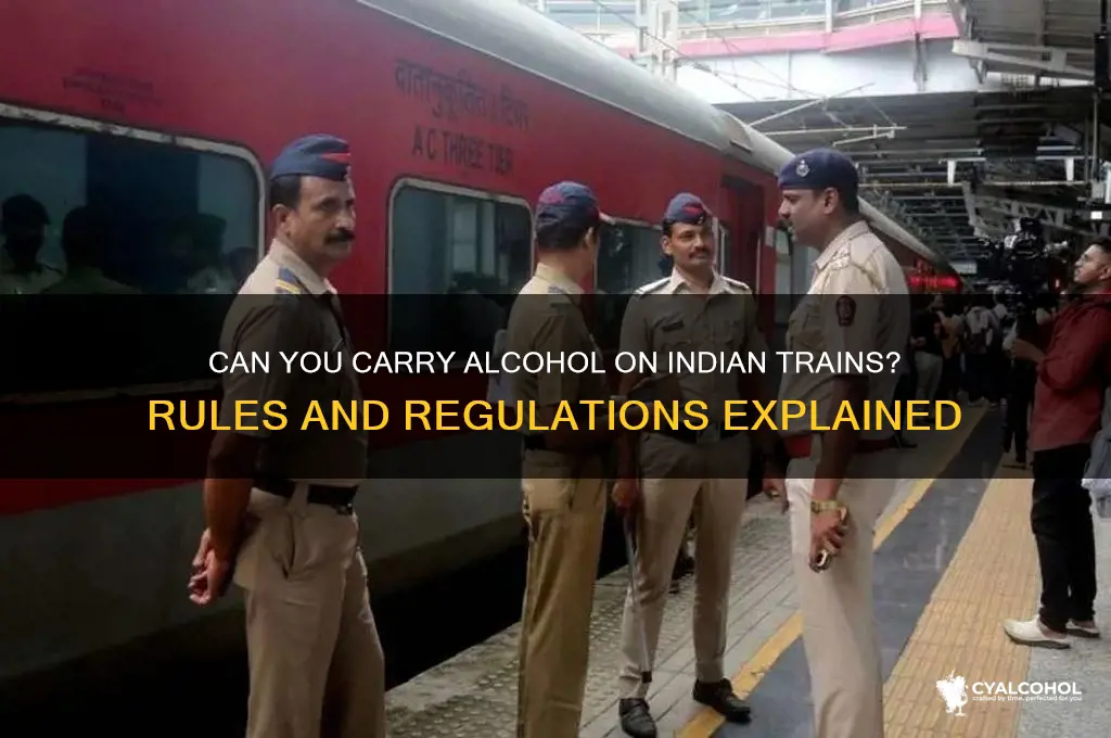 is alcohol allowed on indian trains