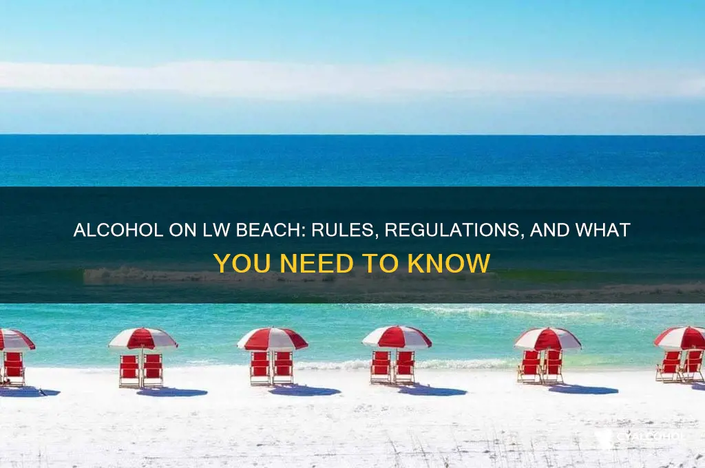 is alcohol allowed on lw beach