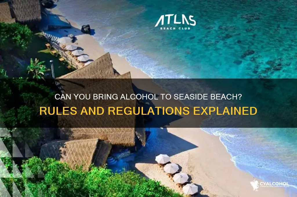 is alcohol allowed on seaside beach