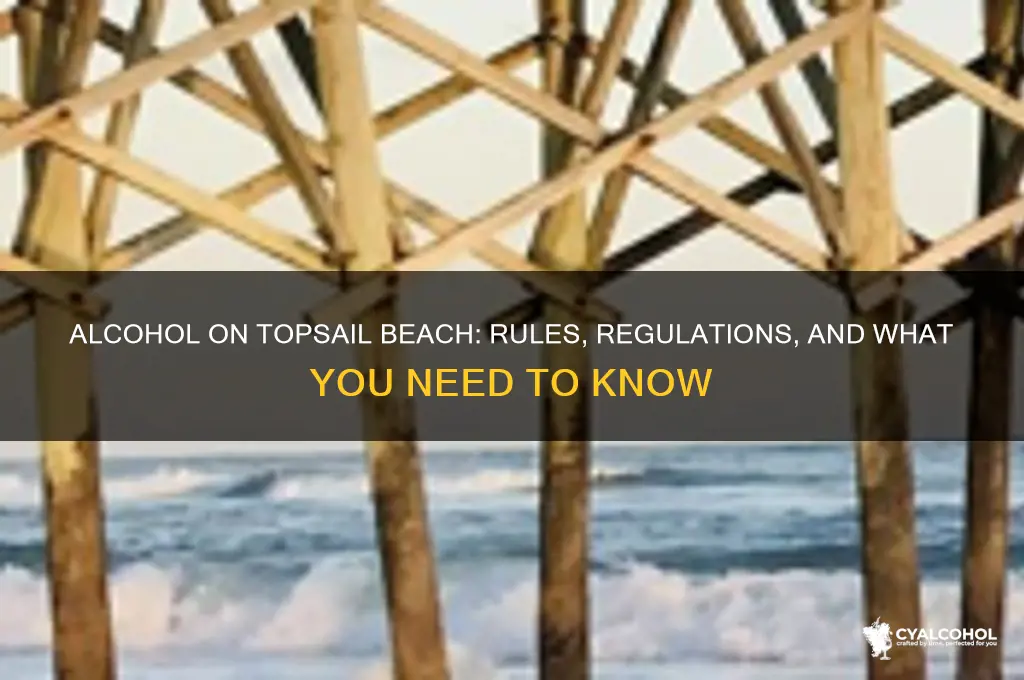 is alcohol allowed on topsail beach