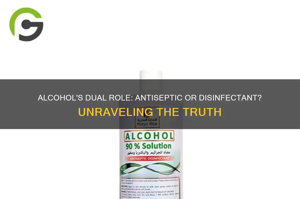 is alcohol an antiseptic or disinfectant
