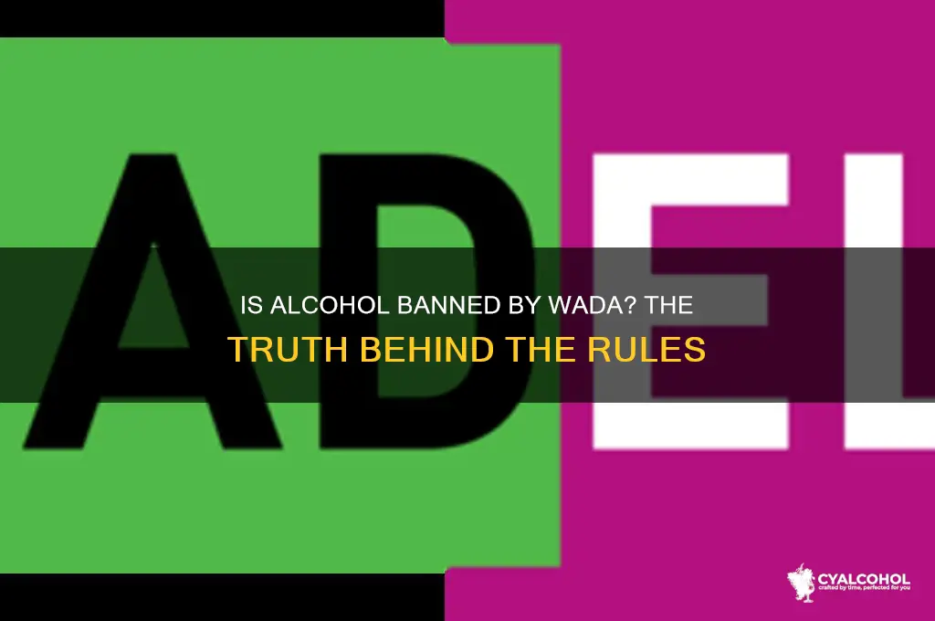 is alcohol banned by wada shoot