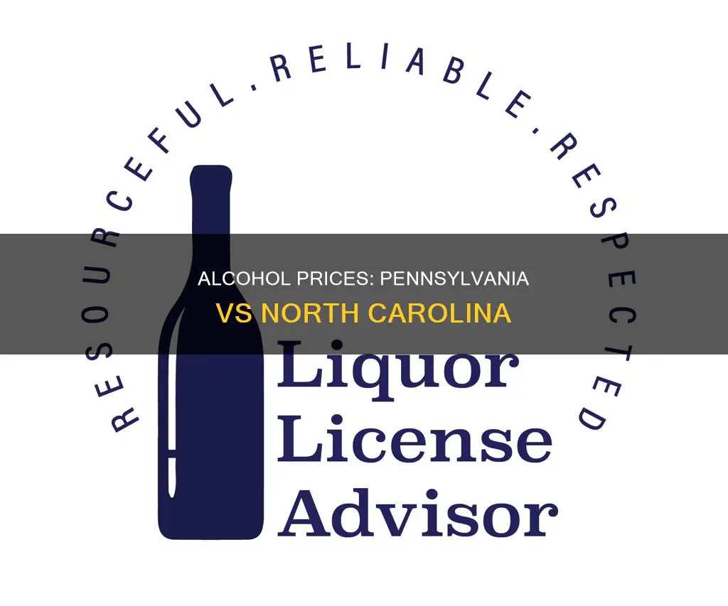 is alcohol cheaper in pennsylvania compared to north carolina