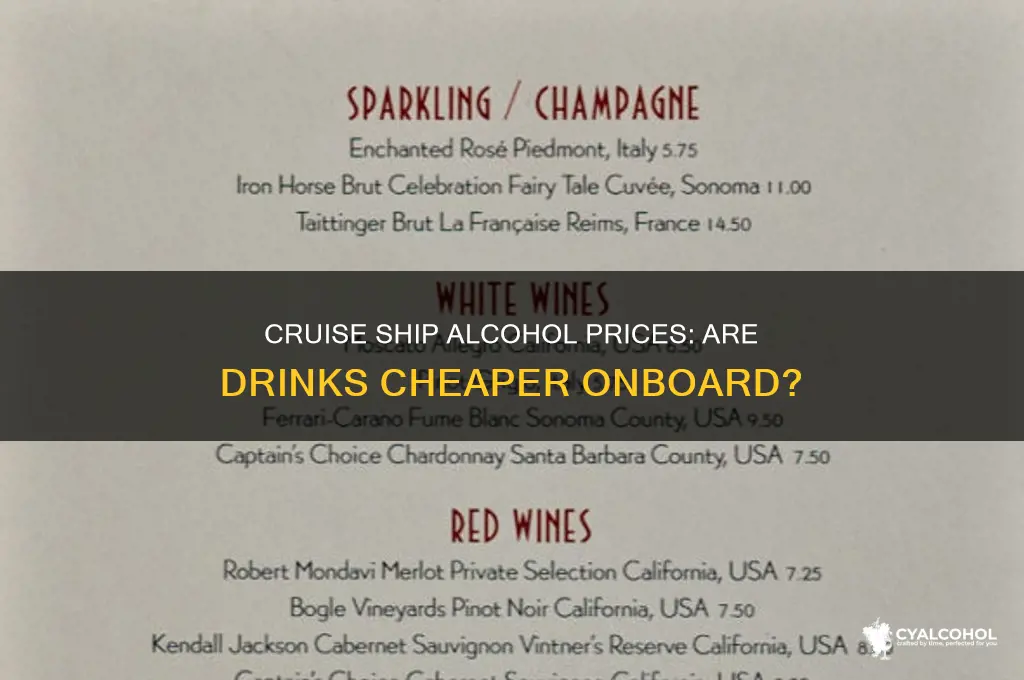 is alcohol cheaper on cruise ships