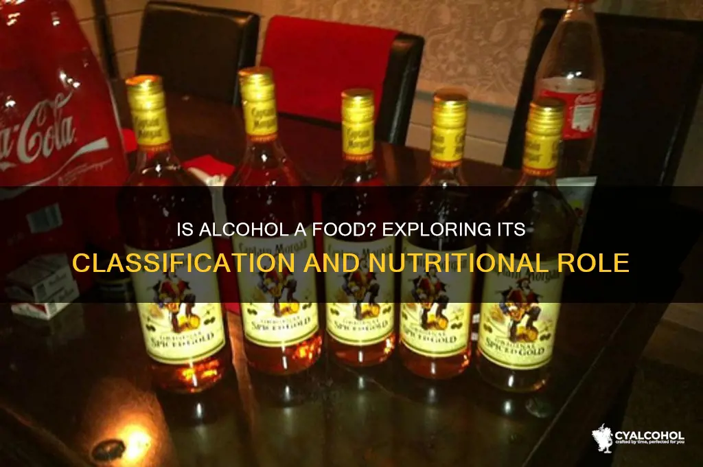 is alcohol classified as a food