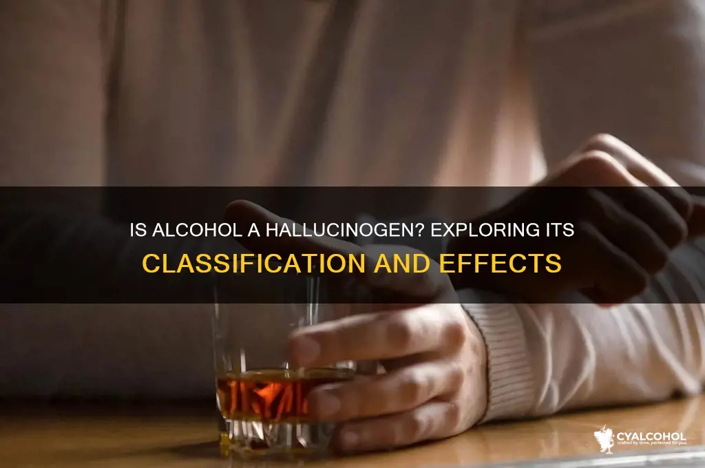 is alcohol classified as a hallucinogen