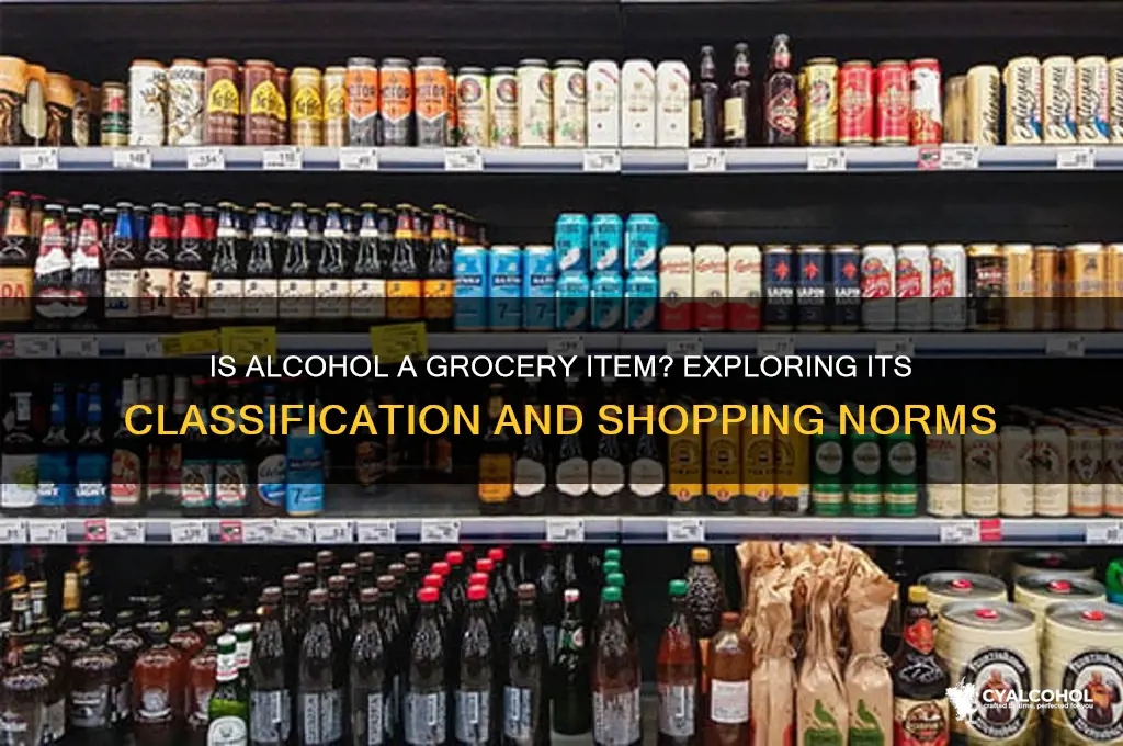 is alcohol considered a grocery item