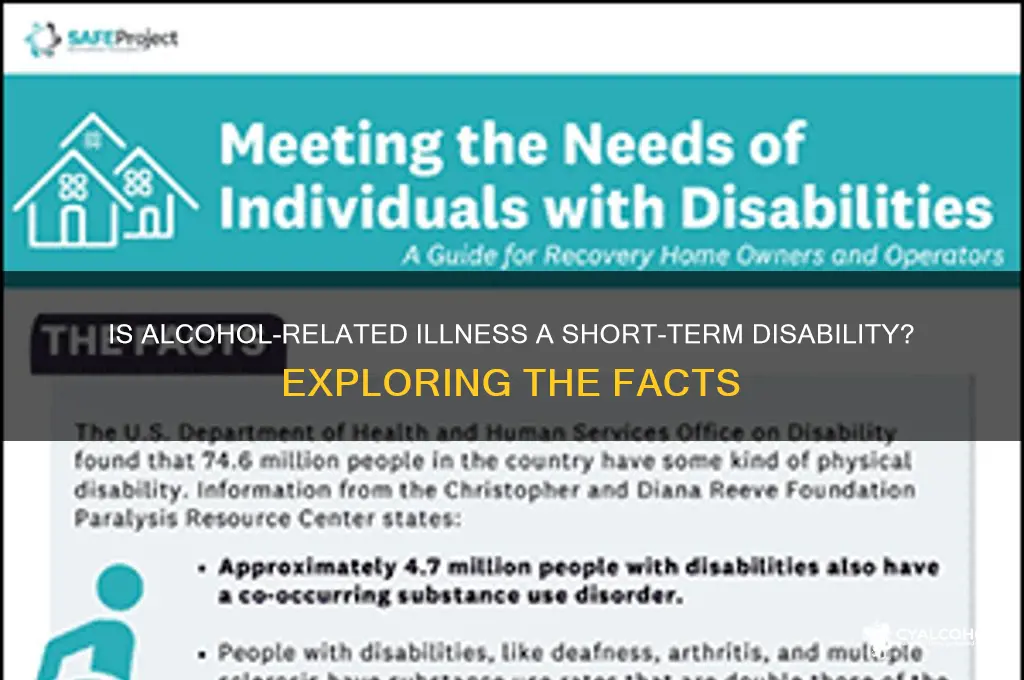 is alcohol considered short term disability