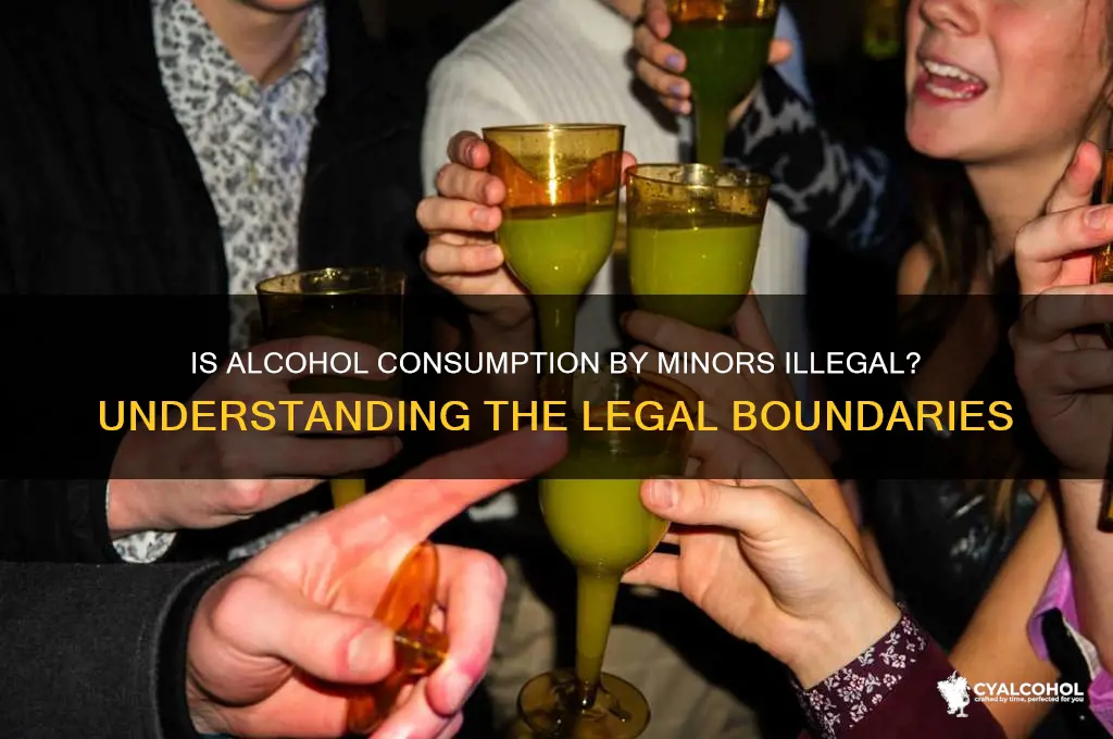 is alcohol consumptio by minors illegal