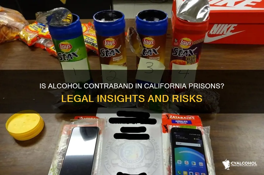 is alcohol contraband in california prisons