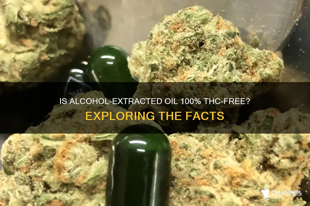 is alcohol extracted oil 100 thc