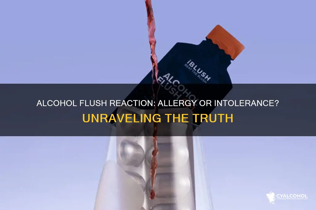 is alcohol flush reaction an allergy