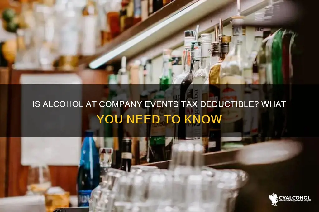is alcohol for company events deductible