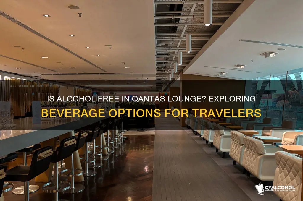 is alcohol free in qantas lounge