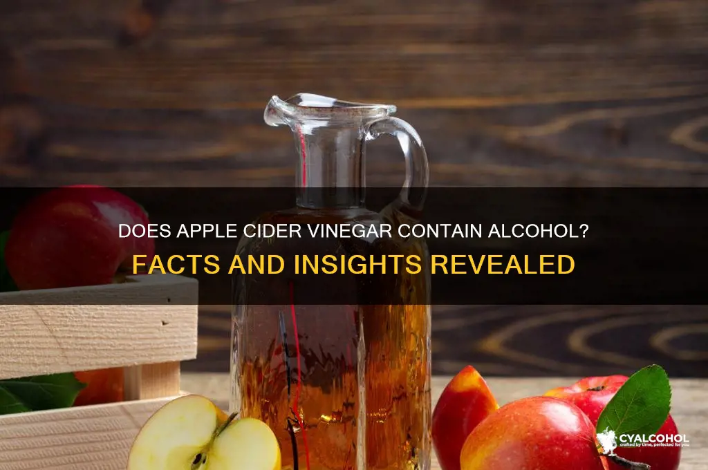 is alcohol in apple cider vinegar