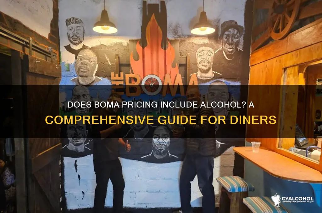 is alcohol included in boma pricing