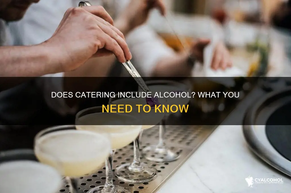 is alcohol included in catering services