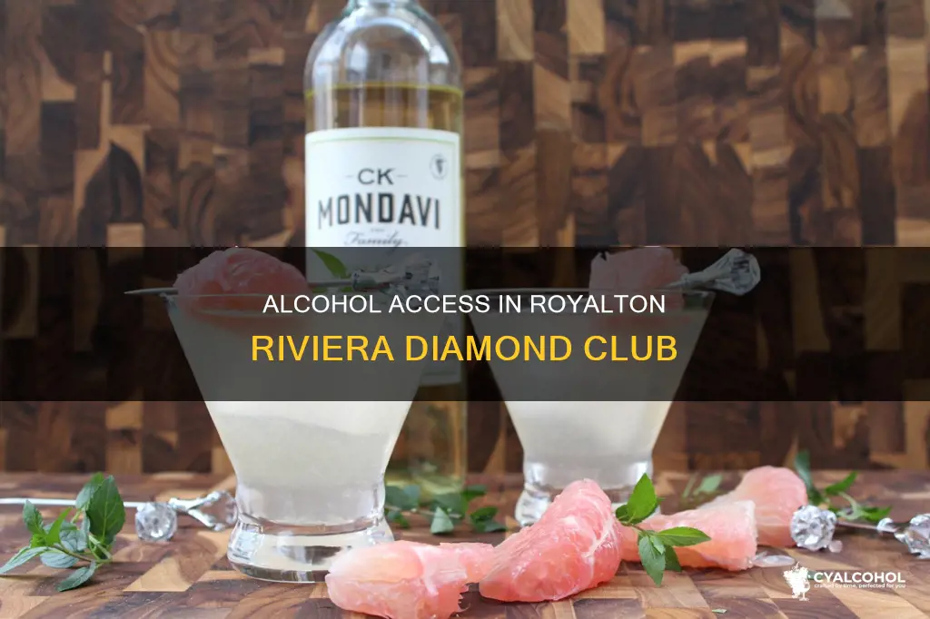 is alcohol included in diamond club at royalton riviera