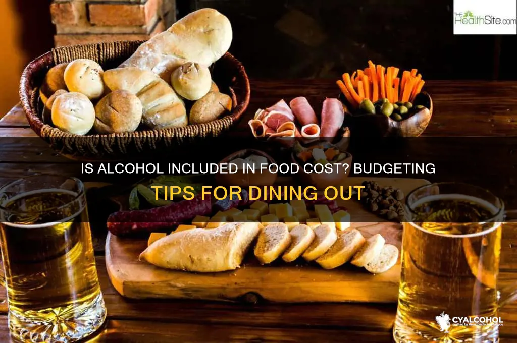 is alcohol included in food cost