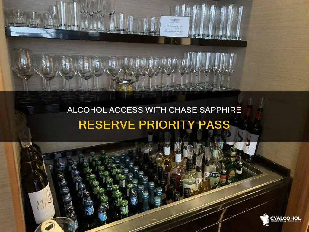 is alcohol included in priority pass chase sapphire reserve